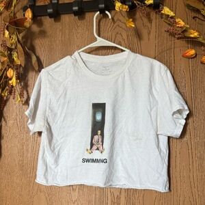 PacSun White Graphic Crop Top